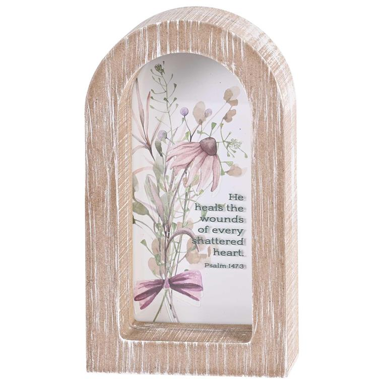 Framed Arch: He Heals The Wounds (MDF)