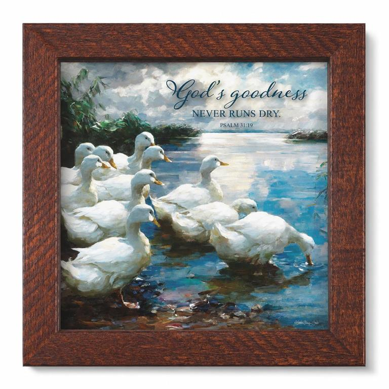 Framed Art: Gods Goodness Never Runs