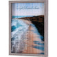 Framed Wall Art: Footprints Beach Scene