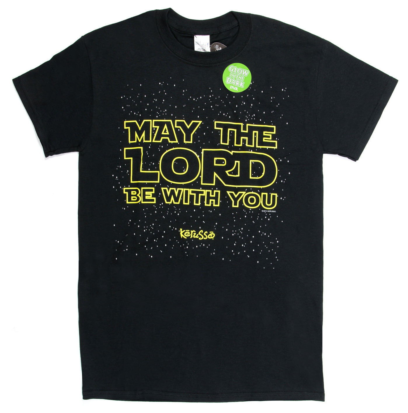 T-Shirt: May the Lord Large Black/Gold (2 Thess 3:16)