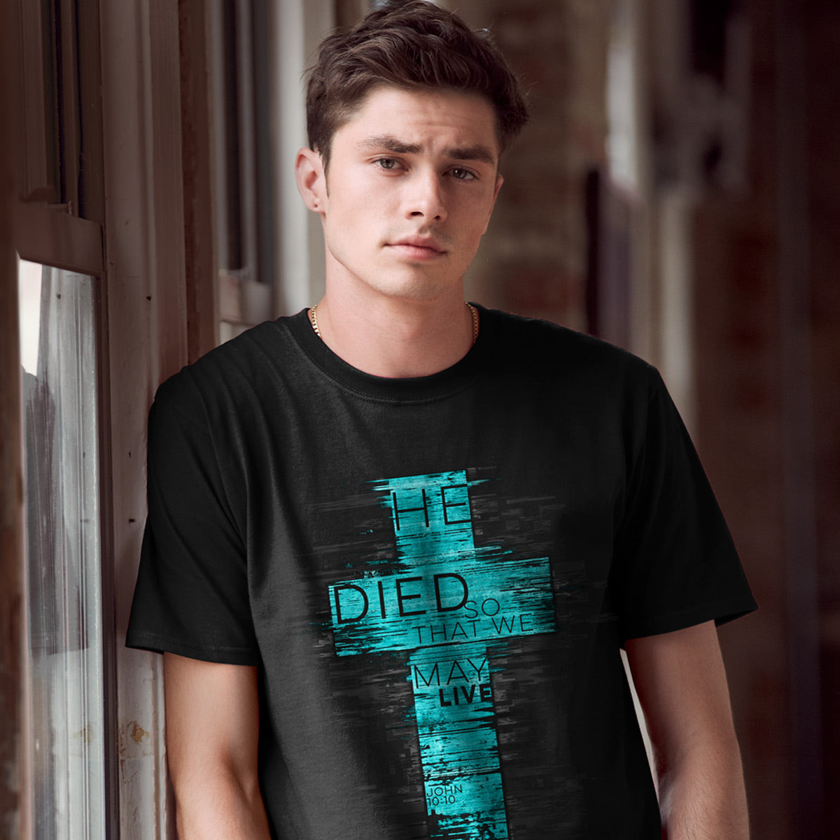 T-Shirt:  He Died, 4X-Large, Black