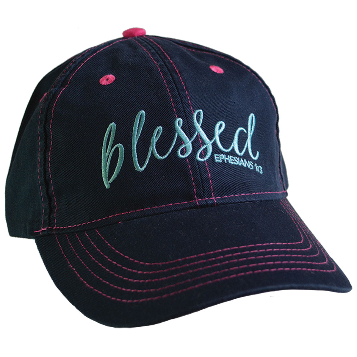 Cherished Girl Womens Cap: Blessed, Blue