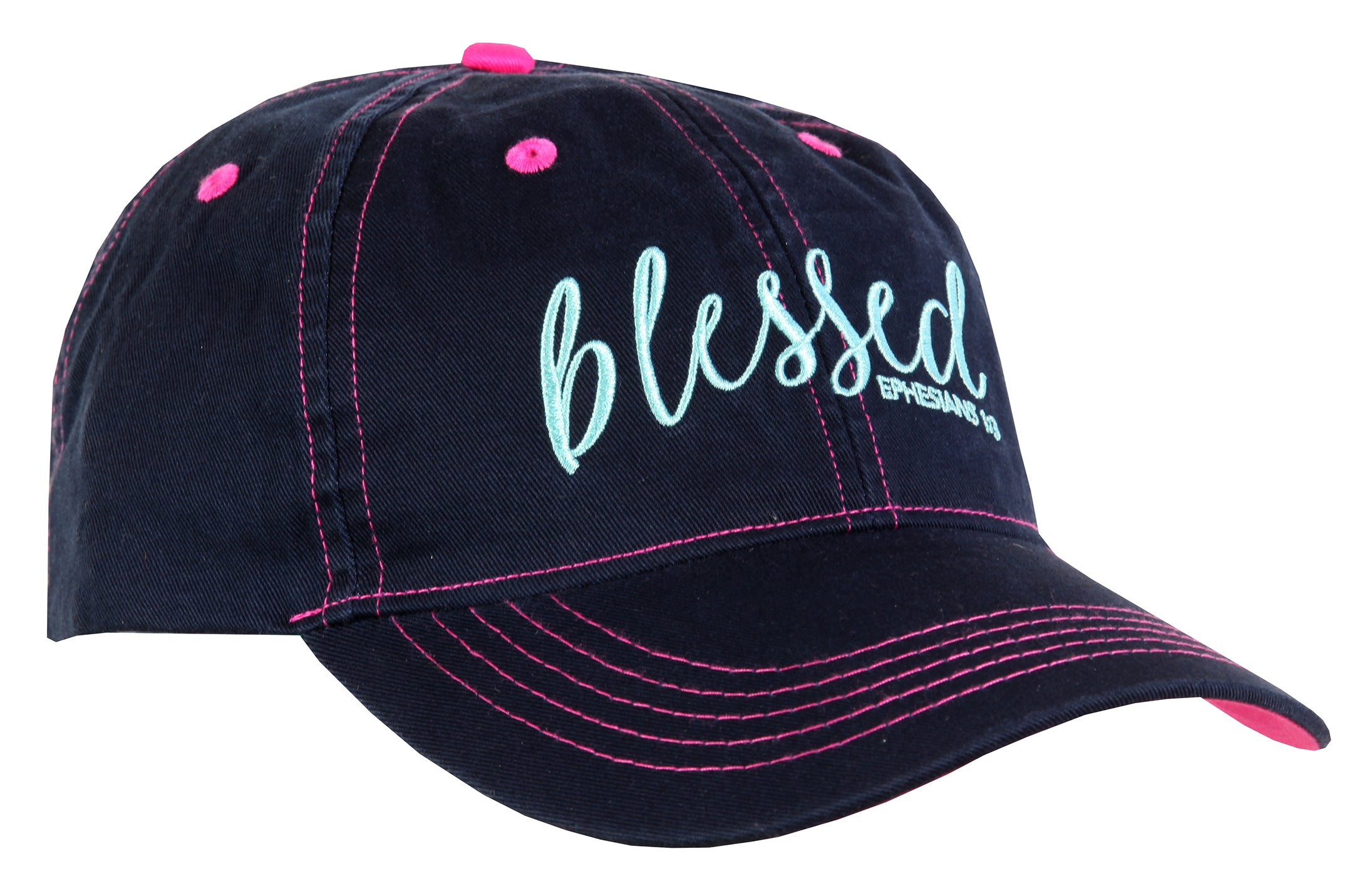 Cherished Girl Womens Cap: Blessed, Blue