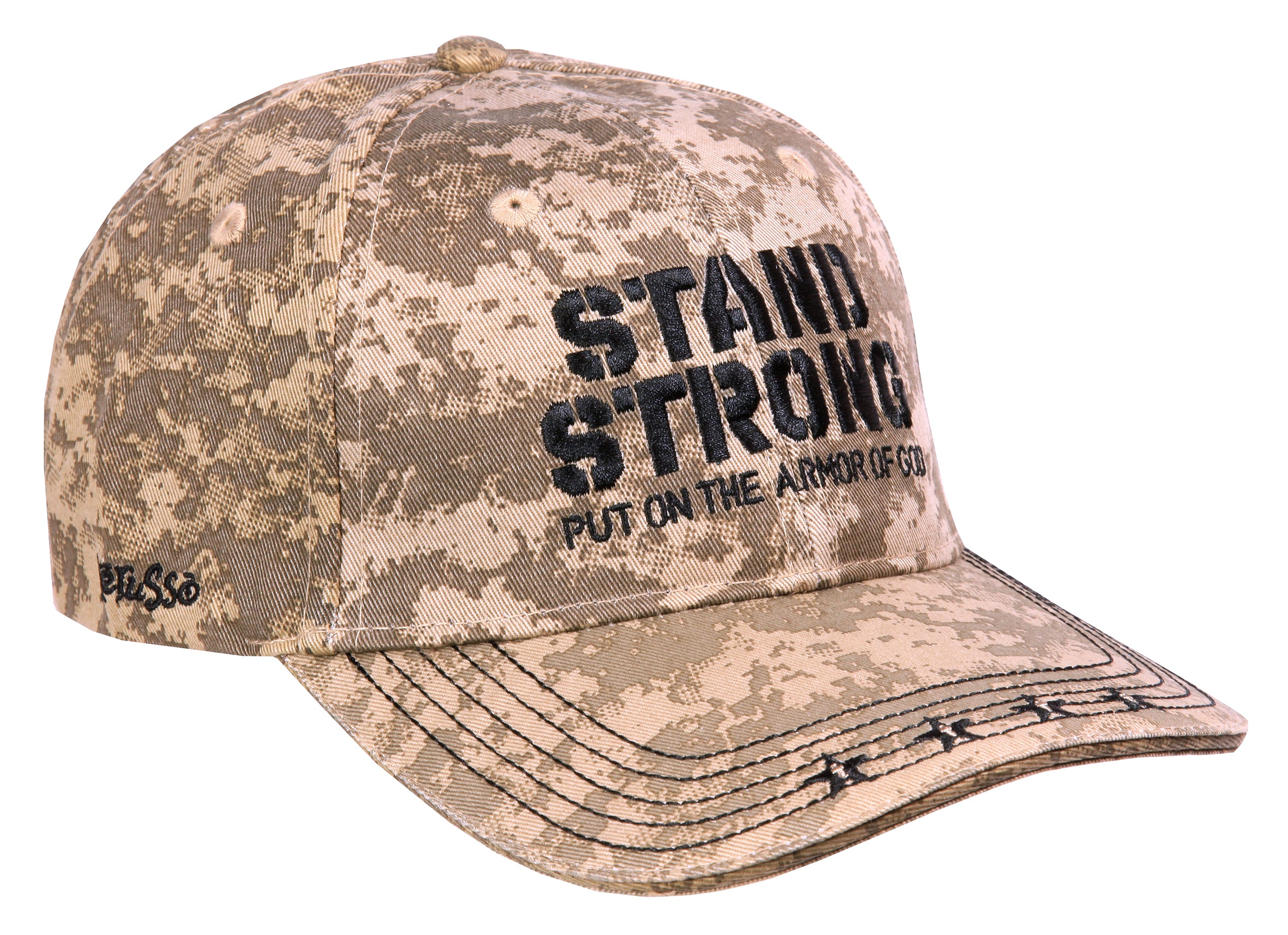 Men's Cap: Stand Strong, Put on the Armor of God, Army Pattern
