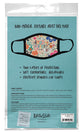 Face Mask: Amazing Grace, Lining 100% Ringspun Cotton, Outer 100% Polyester