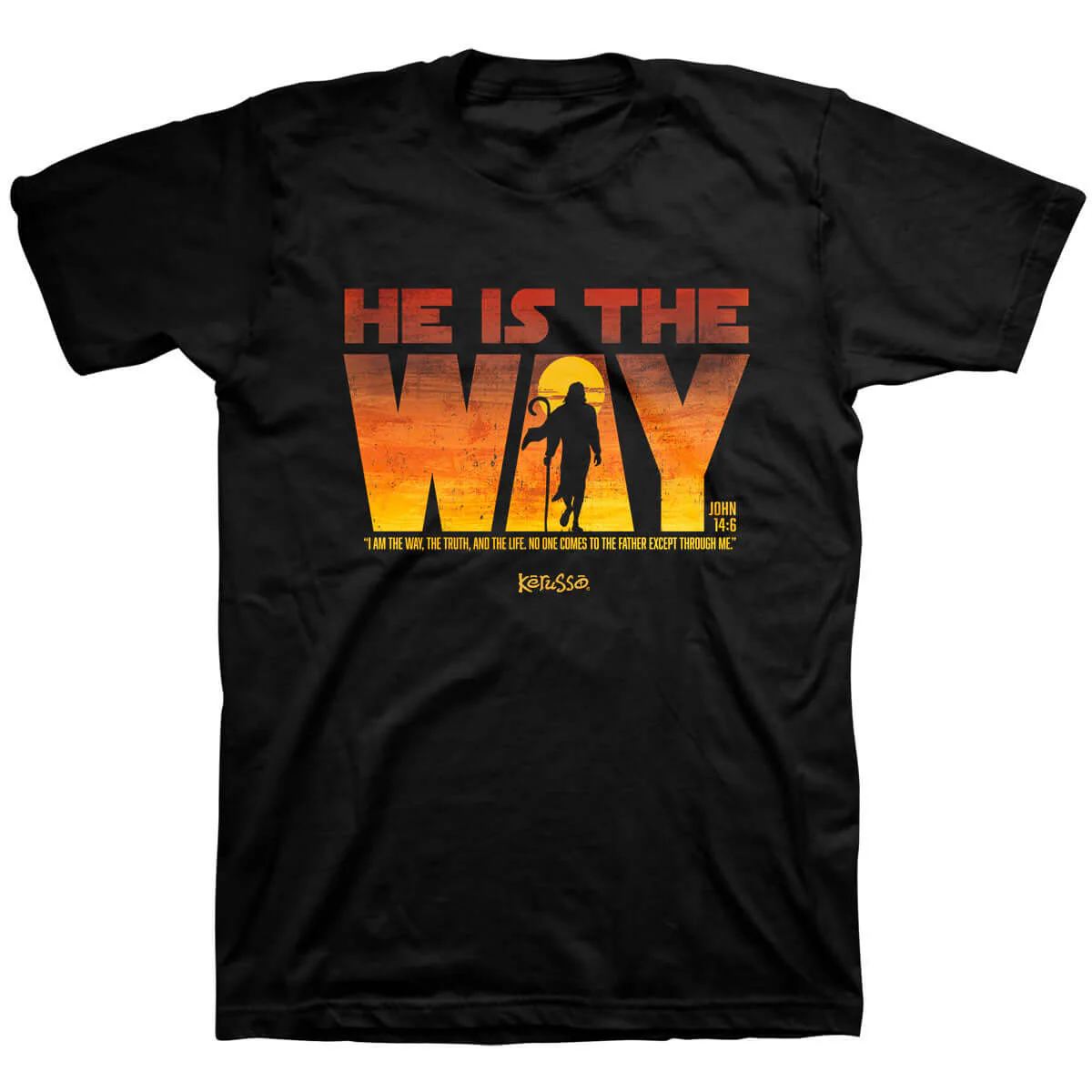 T-Shirt:  He Is The Way, Medium, Black