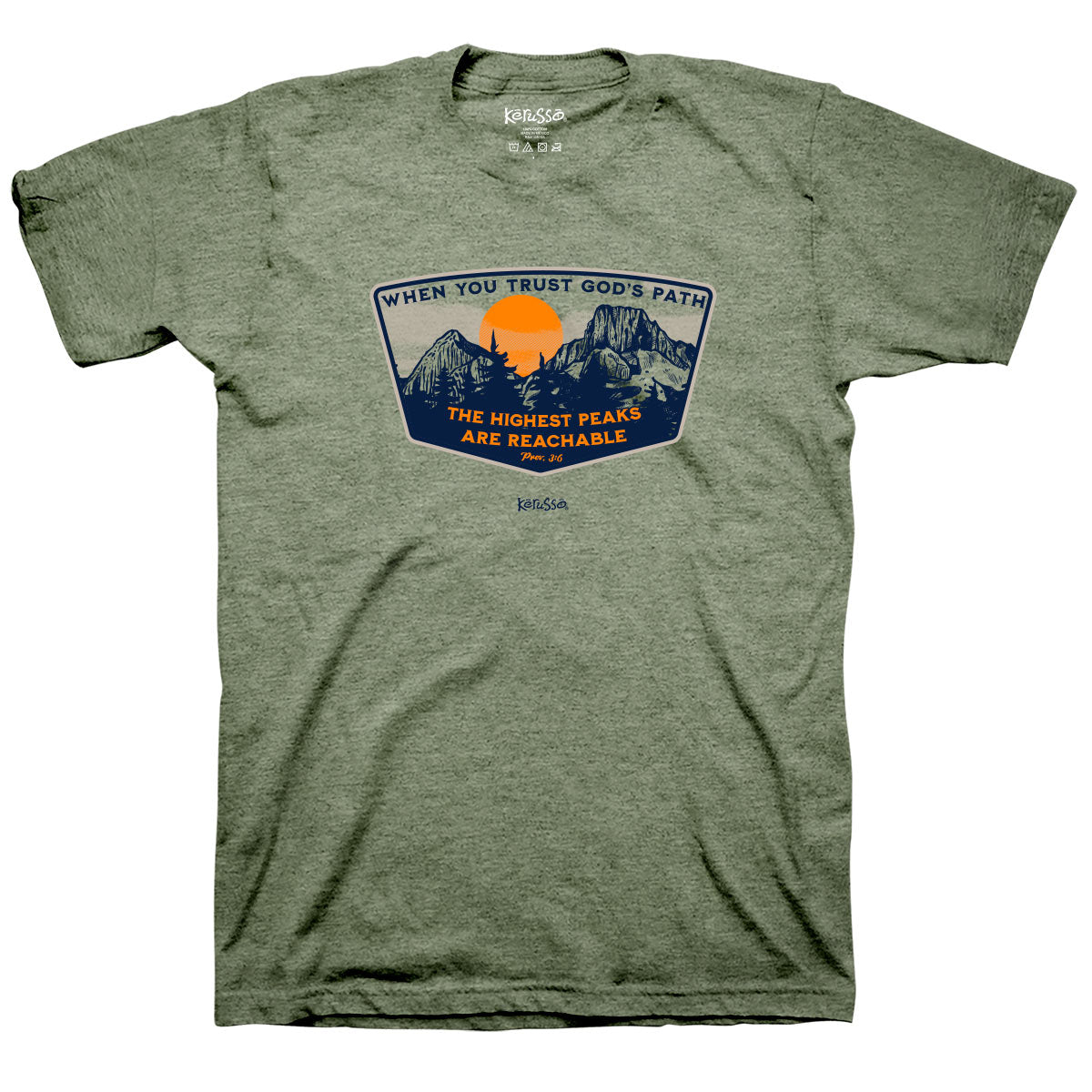 T-Shirt:  God's Path, Large, Heather Military Green