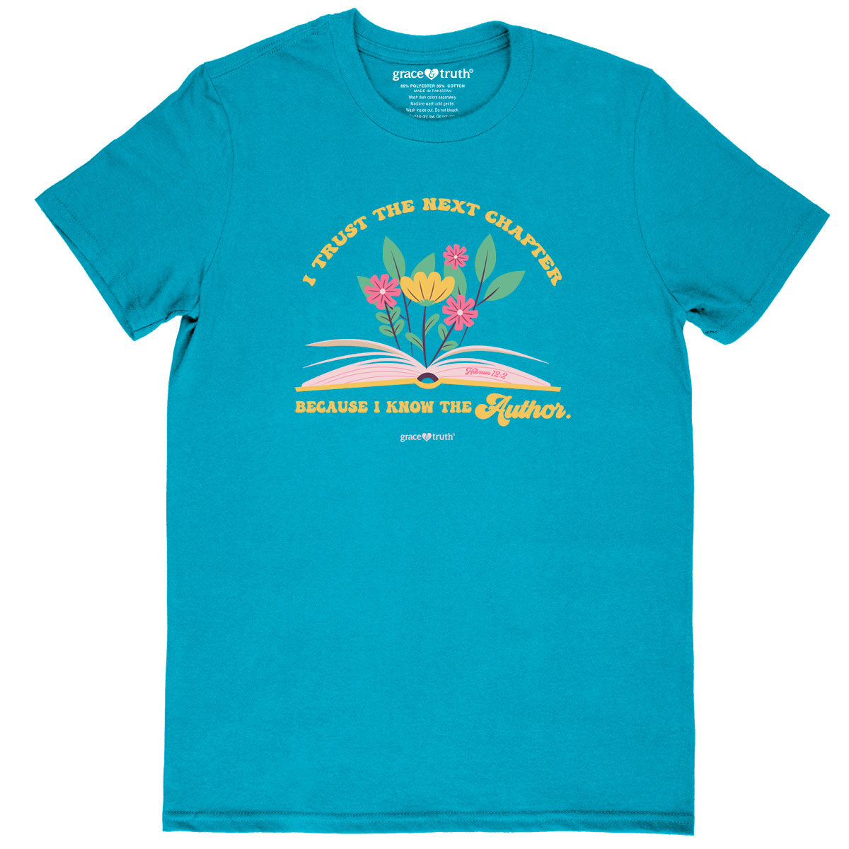 Grace & Truth Womens T-Shirt:  Next Chapter, Medium, Sapphire