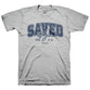 T-Shirt:  Saved By Grace, Medium, Ash