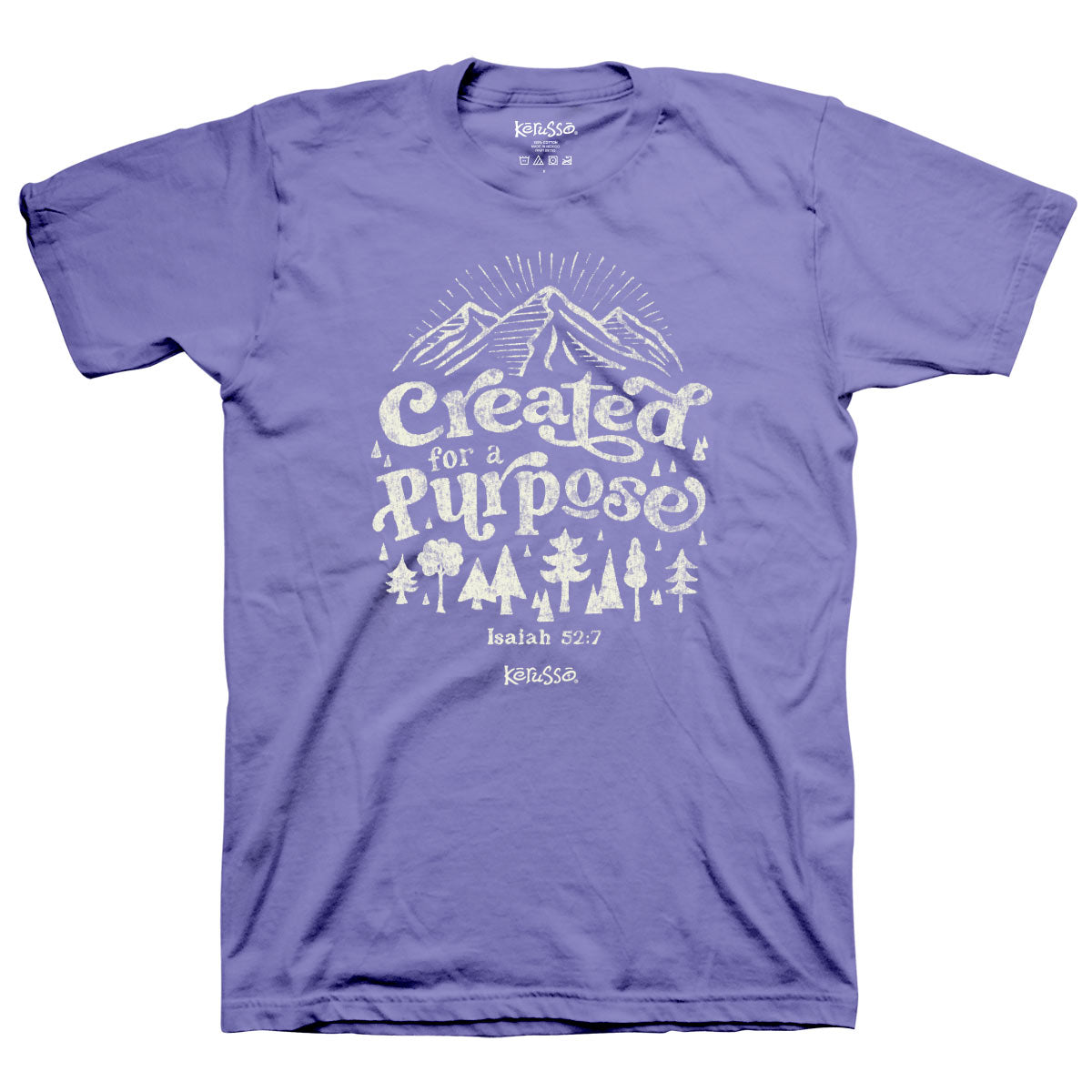 Womens T-Shirt:  Created For A Purpose, Small, Violet