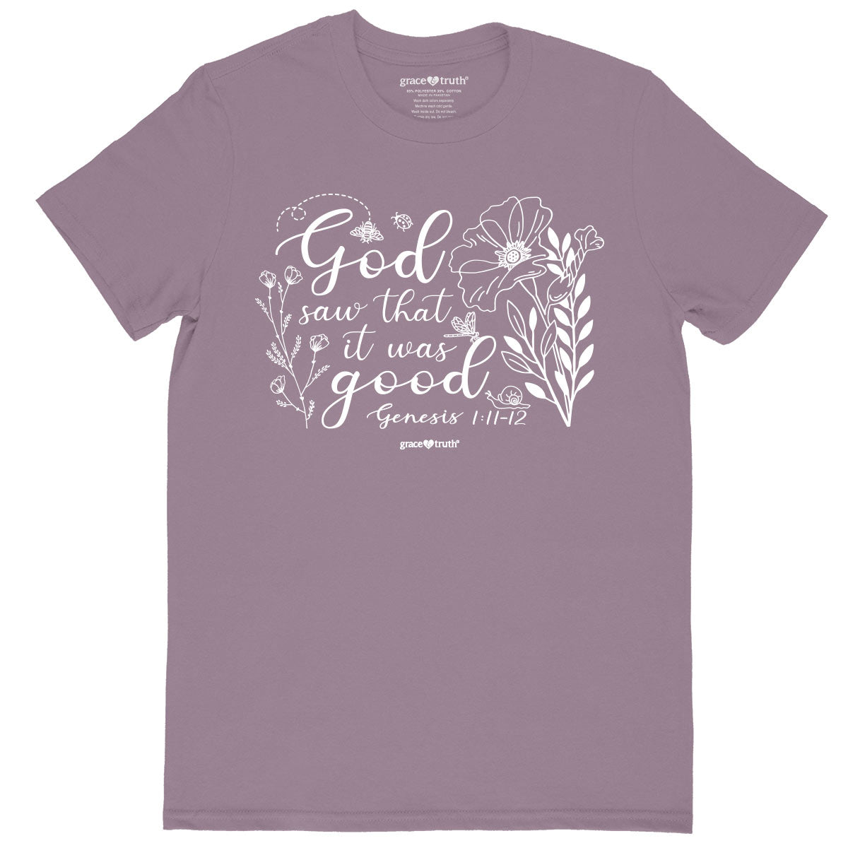 Grace & Truth Womens T-Shirt:  It Was Good, Large, Paragon