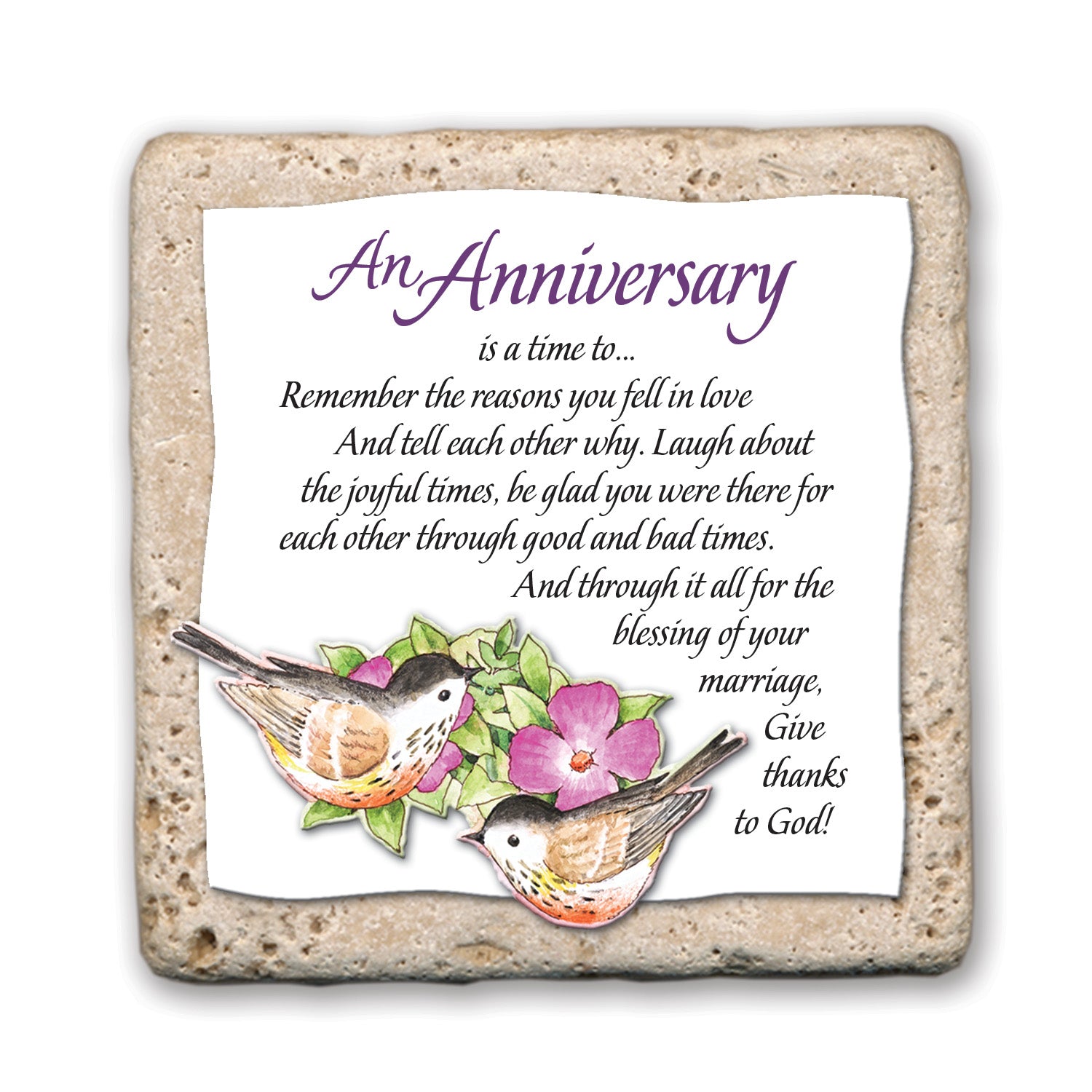 Sentiment Tile: Anniversary (Ceramic)
