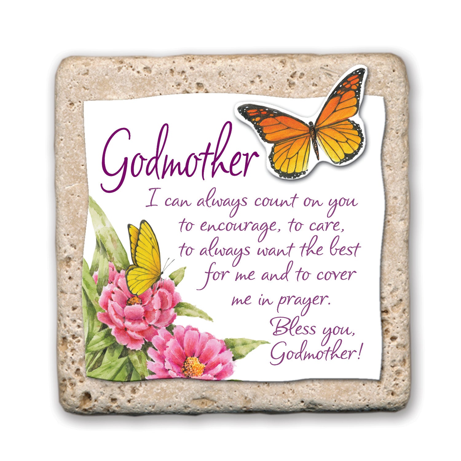 Sentiment Tile: Godmother (Ceramic)