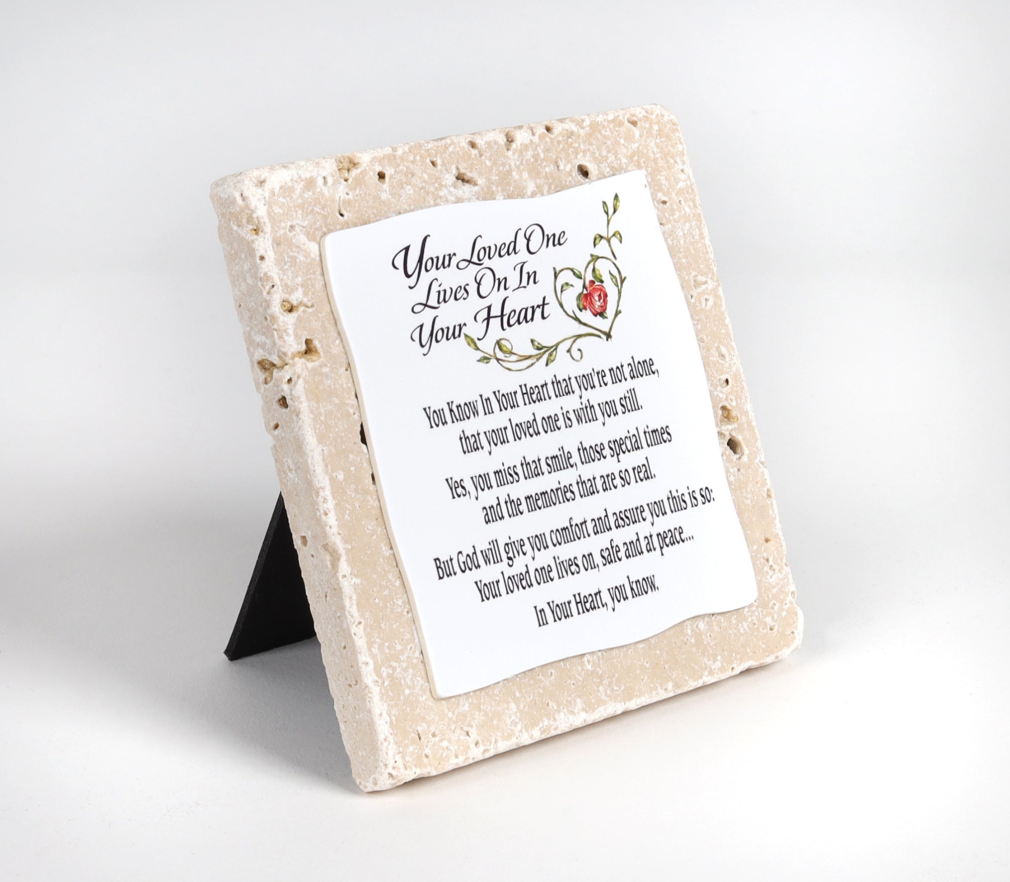 Sentiment Tile: Your Loved One Lives on in Your Heart (Ceramic)