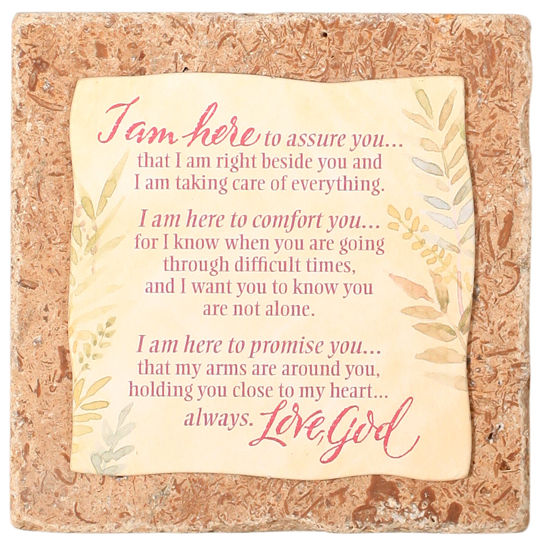 Sentiment Tile: I Am Here...Love God (Ceramic)