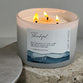 Soy Blend Candle (48 hours burn time, 330g): Jars of Faith, Thankful, 1 Chronicles 16:34, Blue, Fragrance Montego Bay
