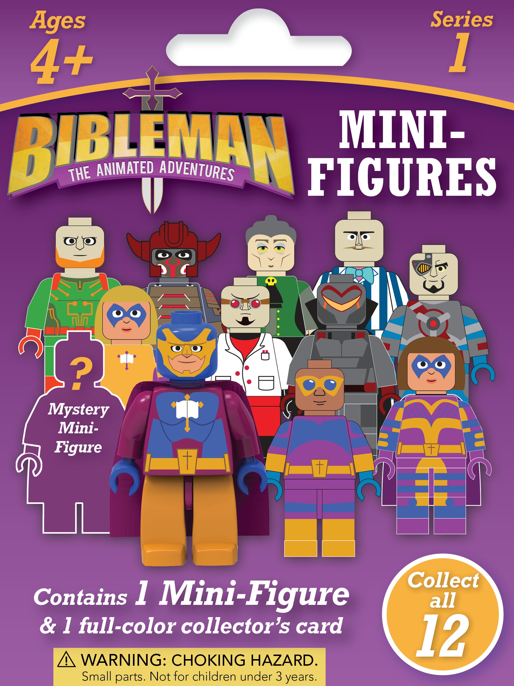 Bibleman Mini Figure , Ages 4+ (Contains 1 Mini-figure & 1 Four-color Trading Card From Series 1)