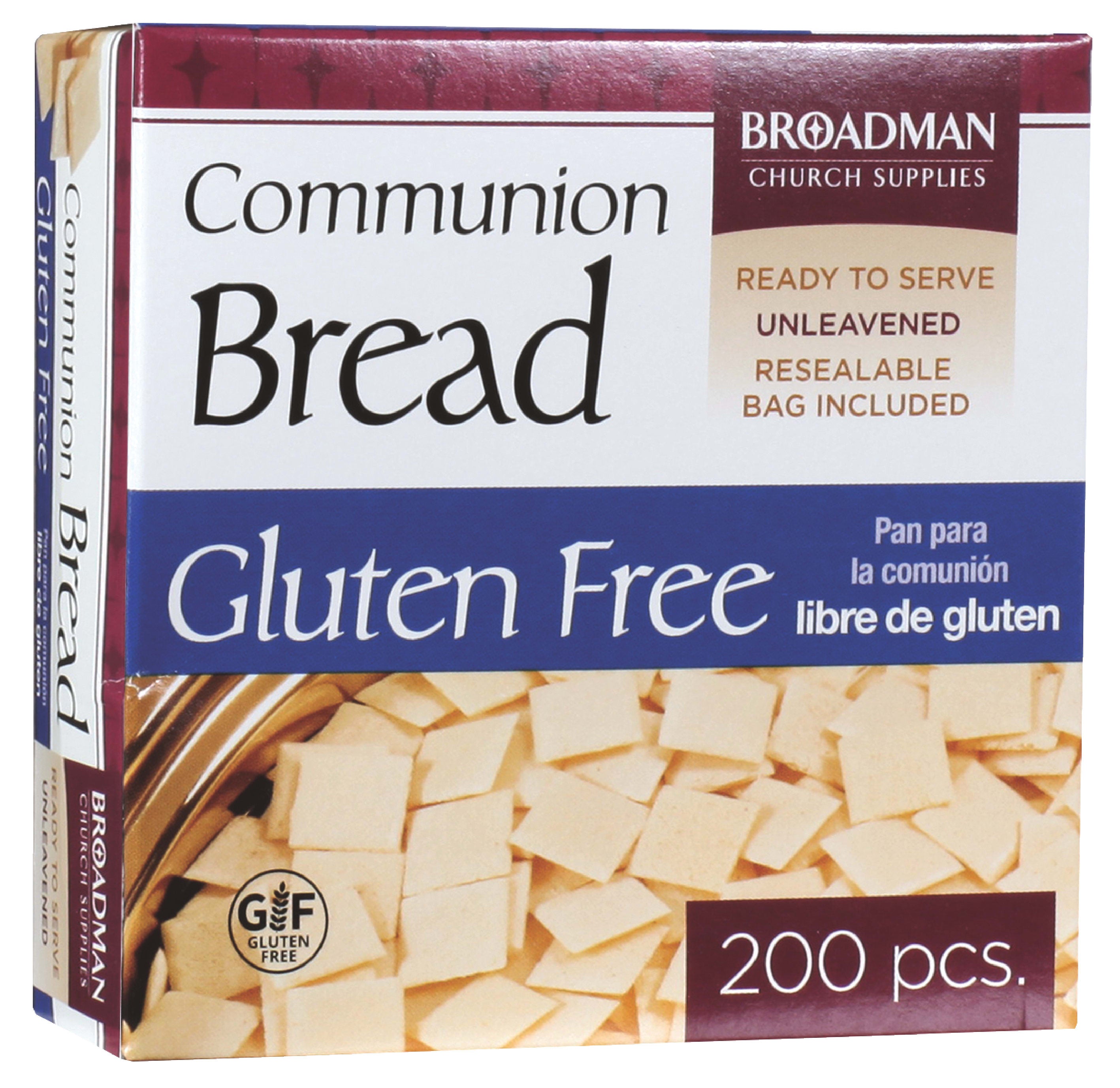 Communion Bread Gluten Free, 200 Baked Squares, Re-Sealable Pouch