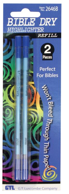 Dry Highlighter Refills 2 Pack Blue