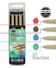 Pigma Micron 01 Bible Note Taking Pens Set: Blue Black Green & Red