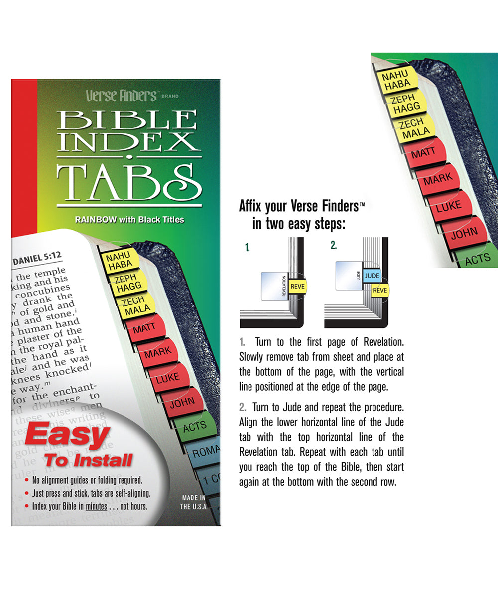 Bible Tabs Verse Finders Rainbow (Horizontal)