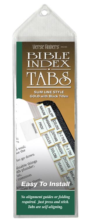 Bible Tabs Verse Finders Gold (Slim Line)