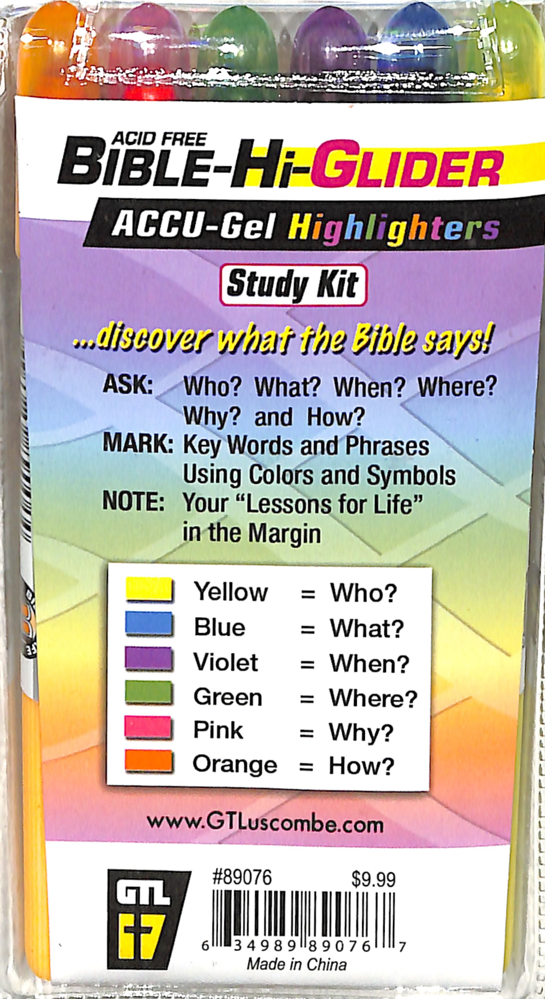 Accu-Gel Bible Hi Glider 6 Piece Study Kit