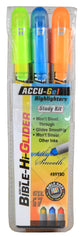 Accu-Gel Bible Hi Glider 3 Piece Study Kit: Yellow Blue & Orange