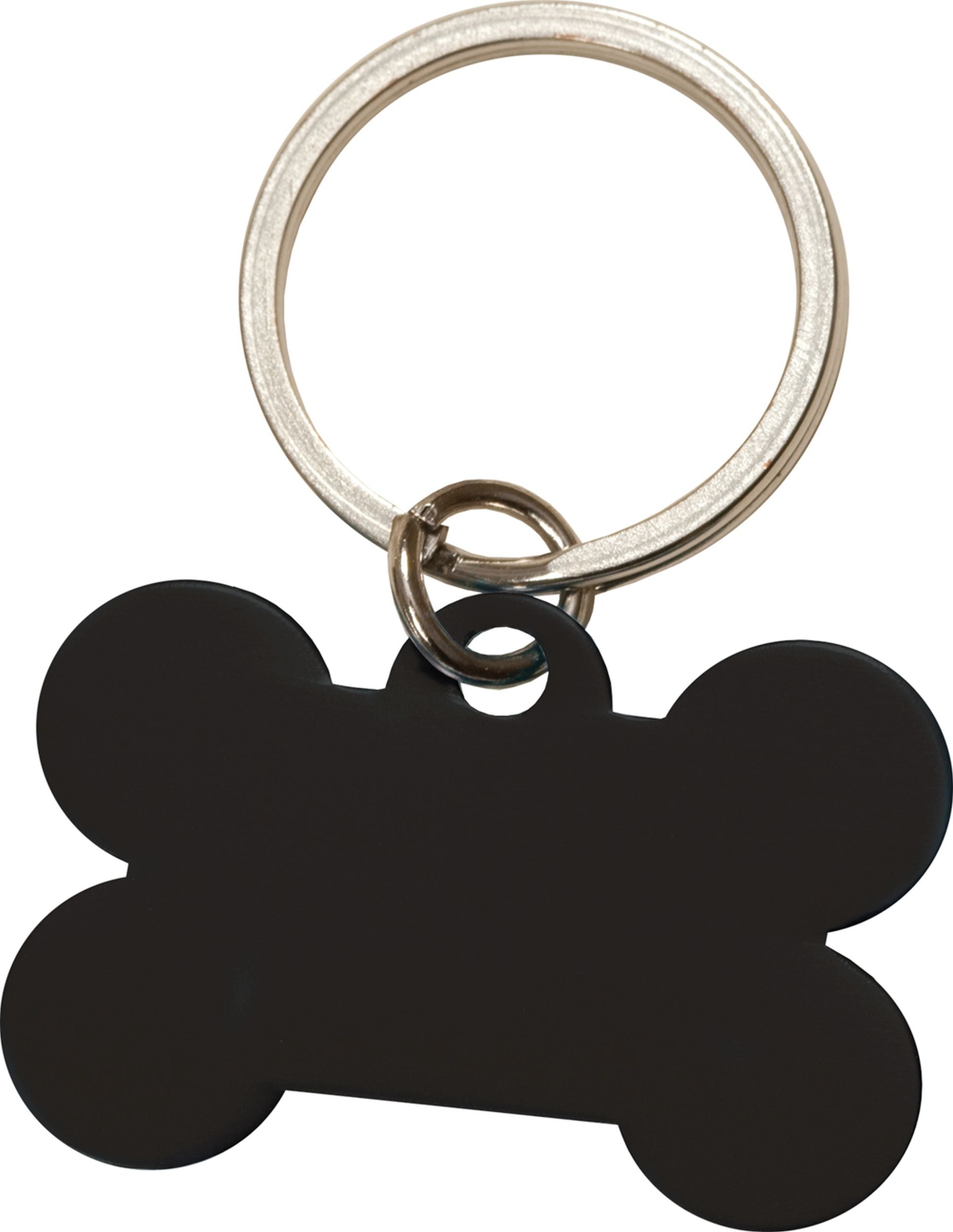 Keyring: Dog Bone, Black Anodized Aluminium
