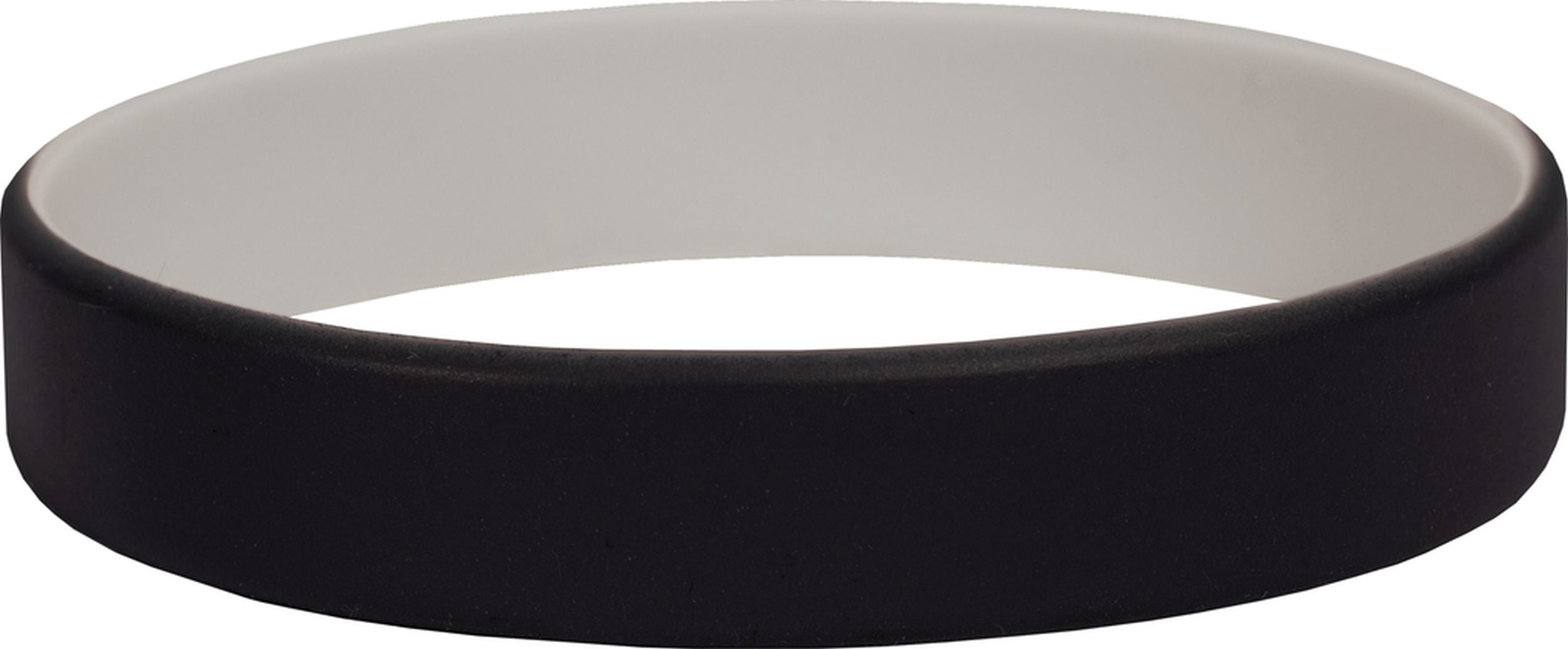 Wristband: Black and White Silicone