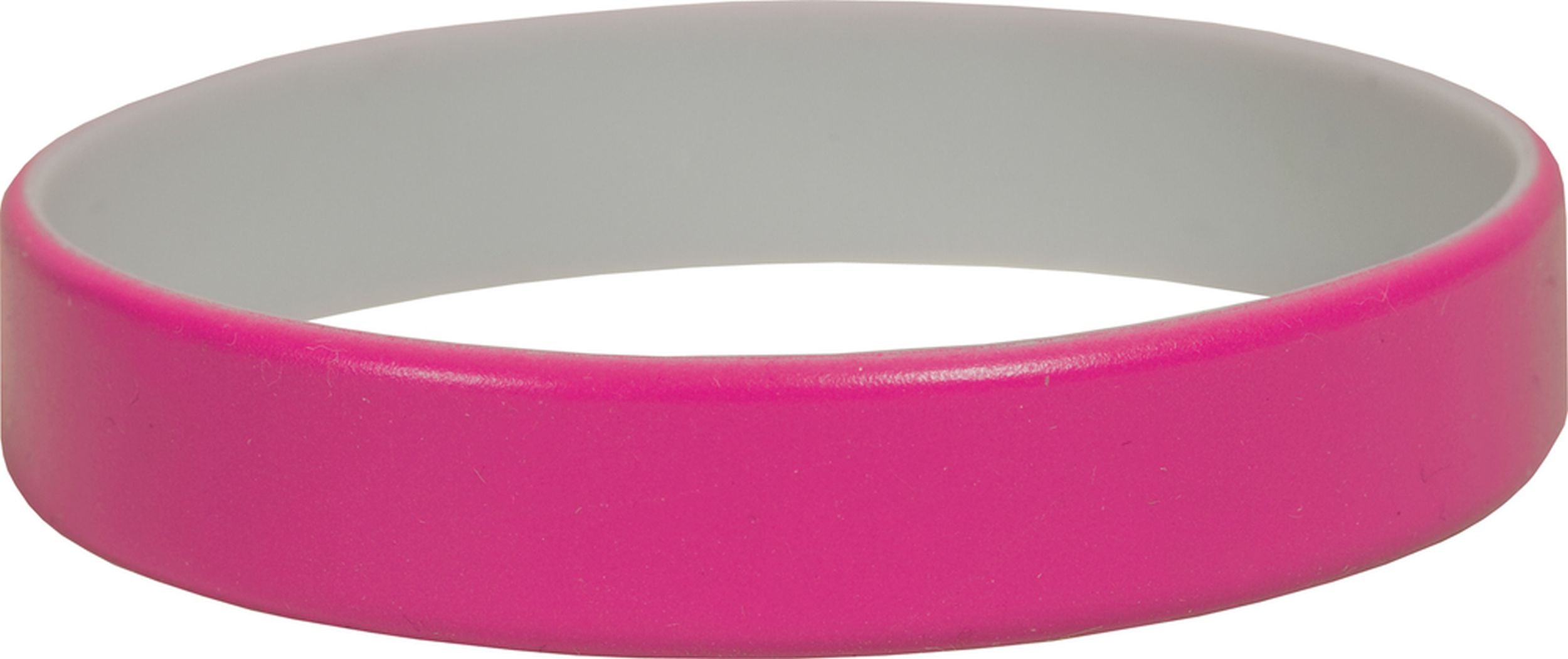 Wristband: Pink and White Silicone