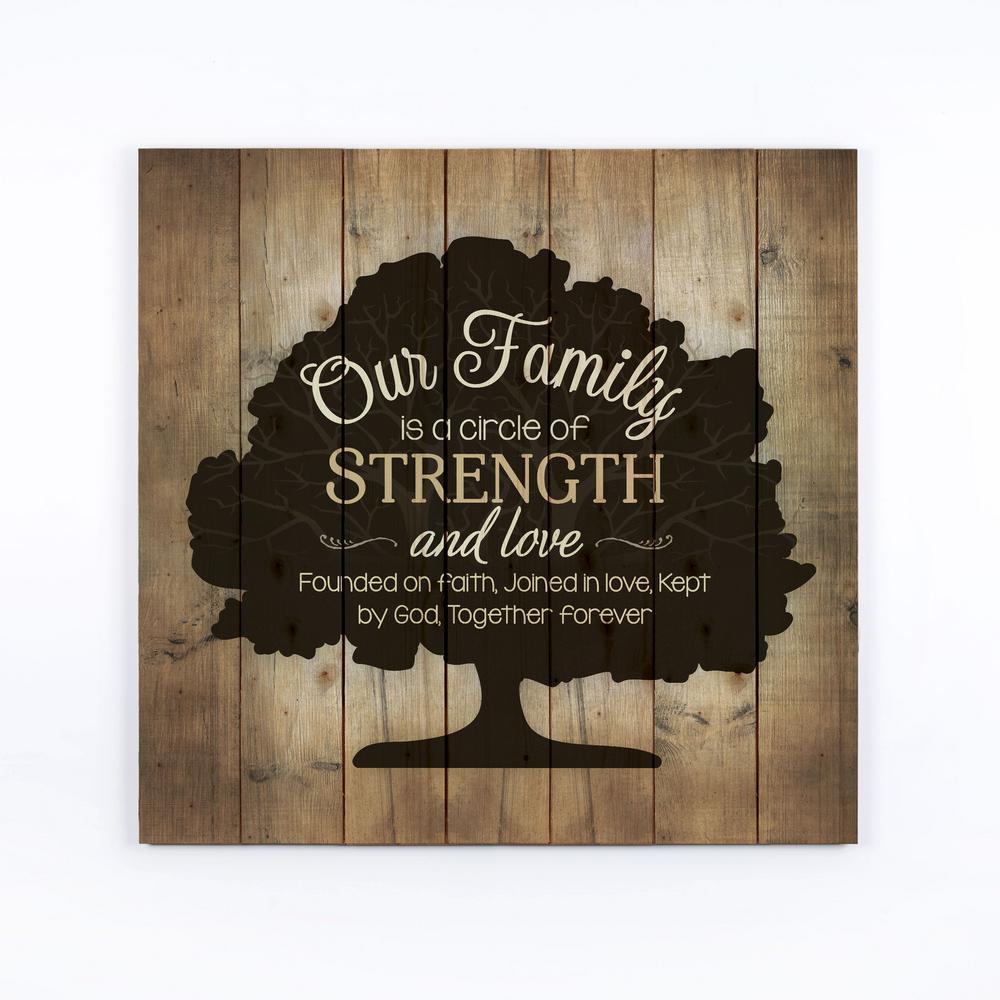 Wall Art: Our Family (Pine Wood)
