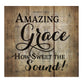 Wall Art: Amazing Grace (Pine Wood)