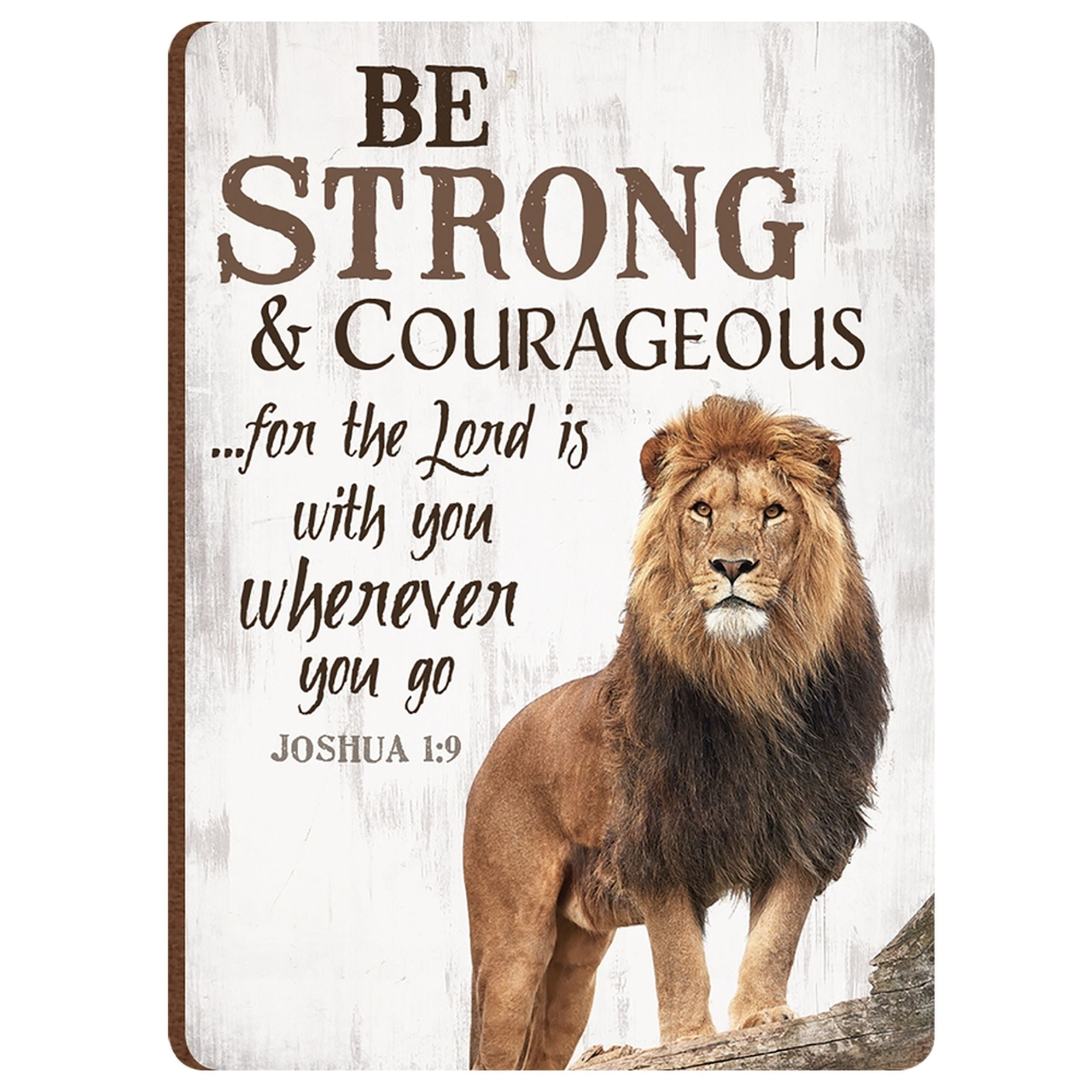 Magnet: Be Strong & Courageous Lion (Joshua 1:9)