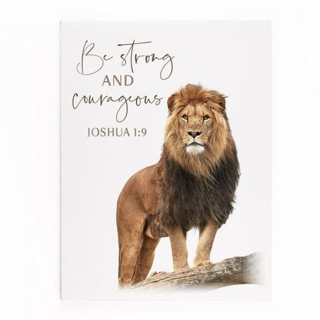 Wall Art: Be Strong, Lion (Canvas/MDF Wood)