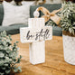 Cross: Be Still, Bead and Ribbon For Hanging (Fir, Embossed Elm)