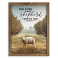 Framed Wall Art, Mdf/Pine: The Lord is My Shepherd, Psalm 23:1, Sheep