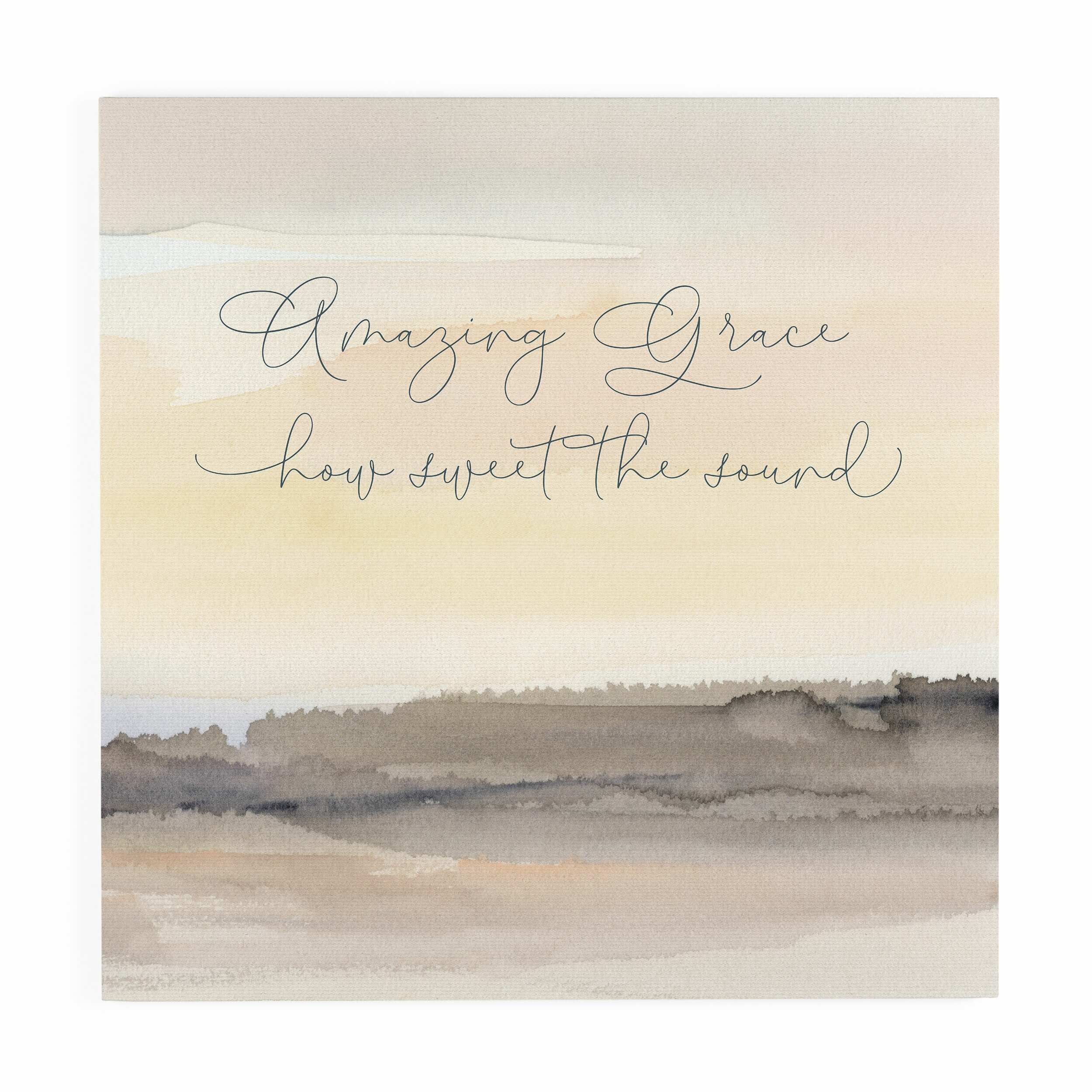 Wall Art, Mdf/Canvas: Amazing Grace How Sweet the Sound