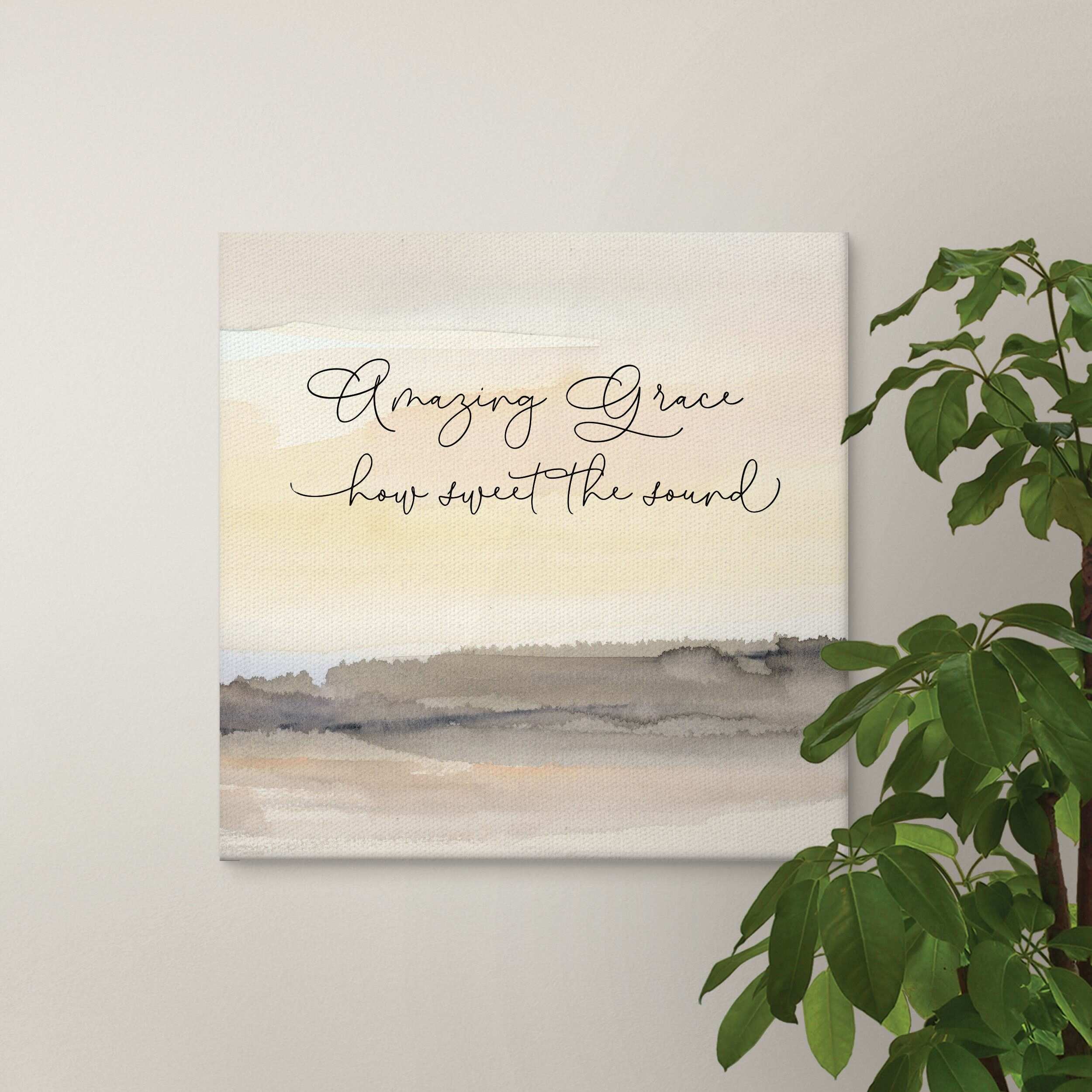 Wall Art, Mdf/Canvas: Amazing Grace How Sweet the Sound