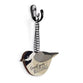 Hanging Bird Shaped Sign, Pine With Ribbon: Count Your Blessings, Black/White/Grey