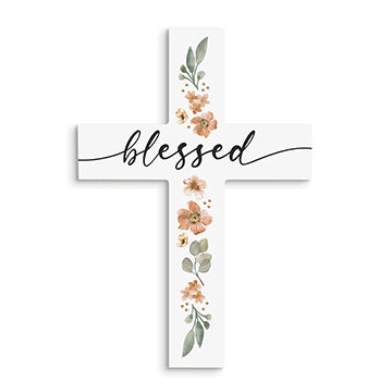 Cross, Mdf: Blessed, Milled Hanger Hole