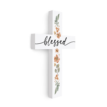 Cross, Mdf: Blessed, Milled Hanger Hole