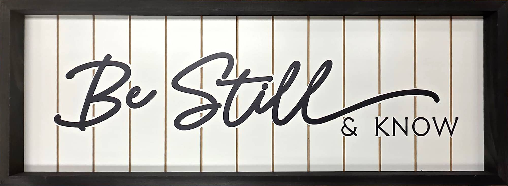 Wall Art, Mdf/Pine: Be Still & Know, Psalm 46:10, Milled Hanger Hole