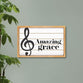 Wall Art, Mdf/Pine: Amazing Grace, Musical Note, Milled Hanger Hole