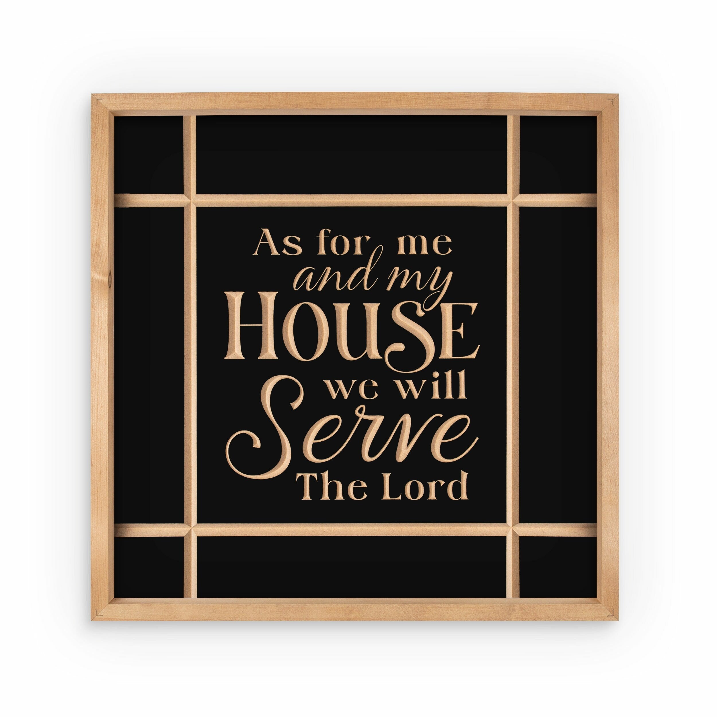 Framed Wall Art, Mdf/Pine: As For Me and My House We Will Serve the Lord