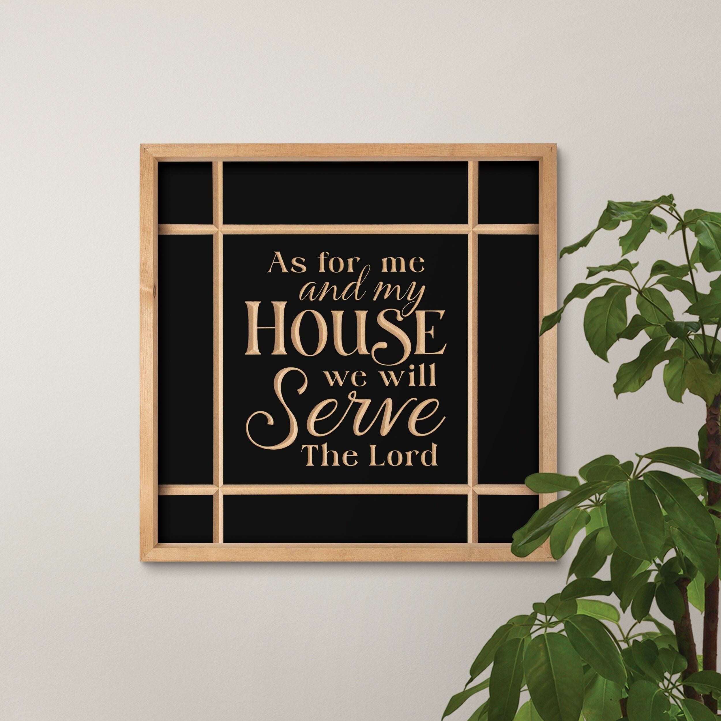 Framed Wall Art, Mdf/Pine: As For Me and My House We Will Serve the Lord