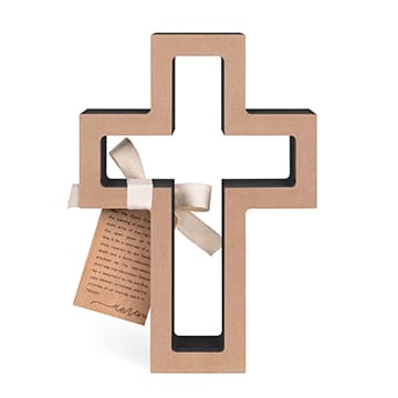 Cross: Open, Black (MDF Wood)