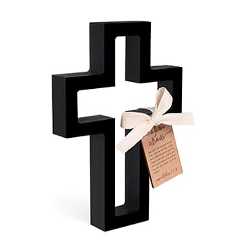 Cross: Open, Black (MDF Wood)