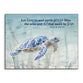 Wall Art, Mdf: Let Heaven and Earth Praise Him, Psalm 69:34, Sea Turtle, Milled Hanger Hole