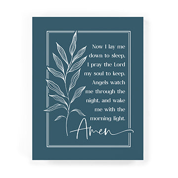 Tabletop Decor, Mdf: Now I Lay Me Down to Sleep I Pray the Lord My Soul to Keep Angels Watch Me Through the Night and Wake Me With the Morning Light Amen, Milled Hanger Hole